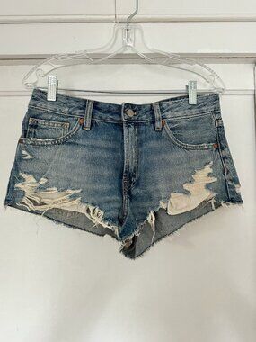 Zara Distressed Denim Shorts